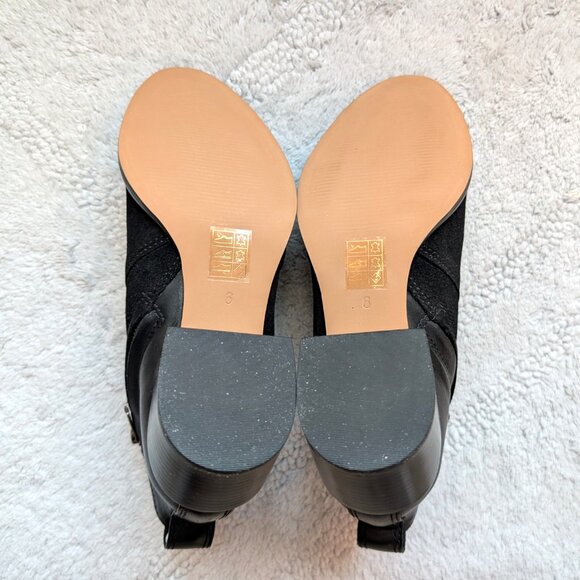 NWT Madewell Asher Boots in Suede and Leather (Size: 6; Color: true black) - Picture 6 of 9